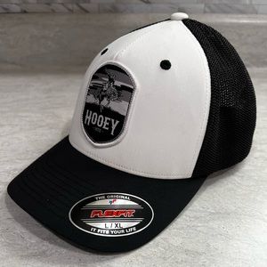 Hooey Men's Cream and Black with Bronc Rider Logo Patch Snapback Cap